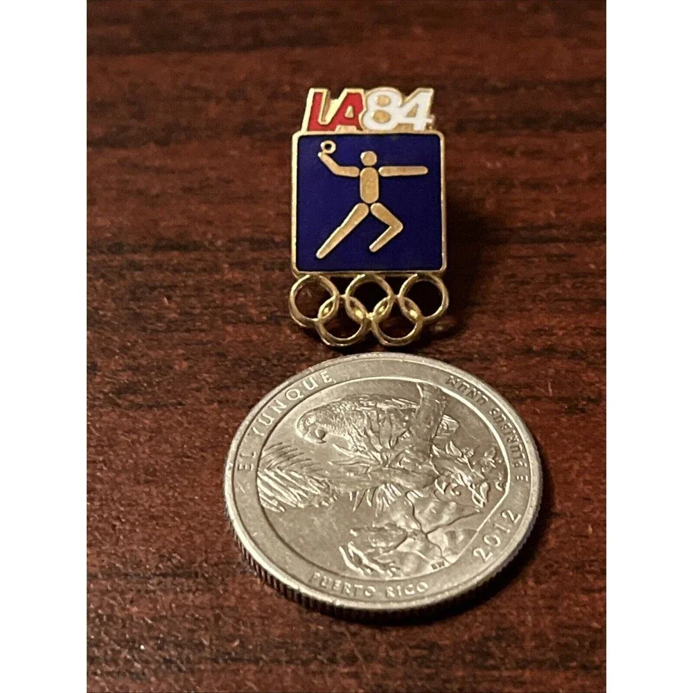 1984 Los Angeles Olympics Handball‎ Event Lapel Hat Pin
